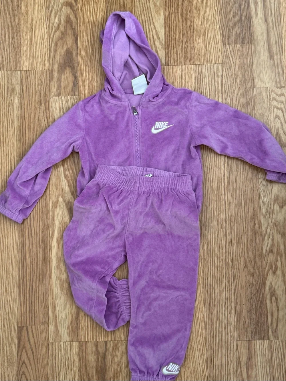 Nike Lavender Velour Hoodie & Jogger Set